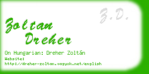 zoltan dreher business card